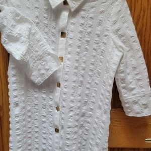 Beautiful white top/blouse/jacket/cover-up, Travelers by Chico